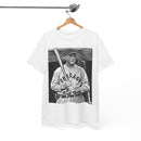 Vintage Chicago Baseball Photo T-Shirt — Retro Black & White Player Legend Tee