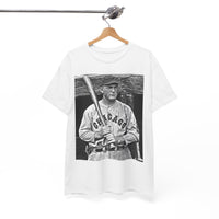 Vintage Chicago Baseball Photo T-Shirt — Retro Black & White Player Legend Tee