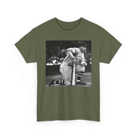 Vintage Baseball Photo T-Shirt – Classic Kneeling Player Graphic Tee
