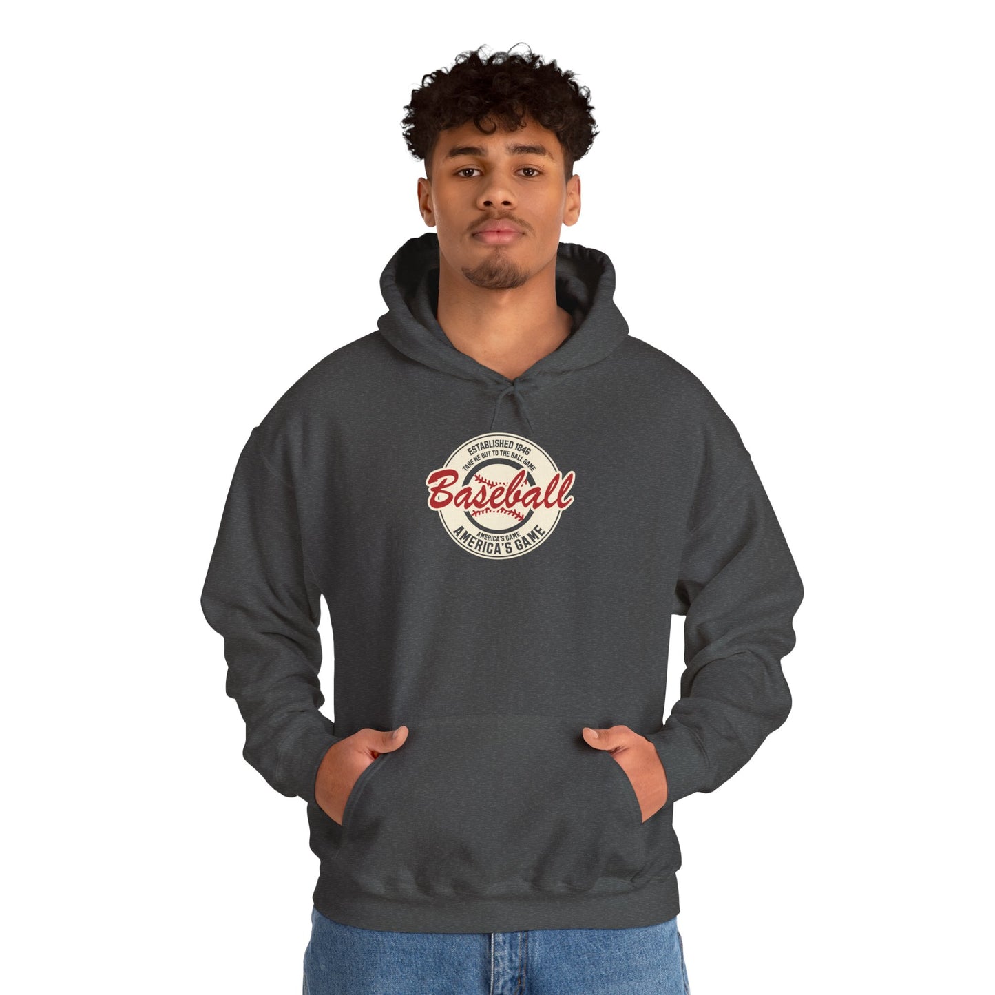 Vintage 'America's Game' Baseball Hoodie — Classic Retro Baseball Pullover Hoodie