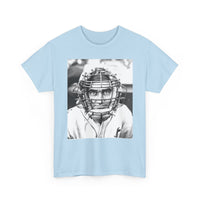 Vintage Baseball Catcher Portrait T-Shirt – Sports Tee