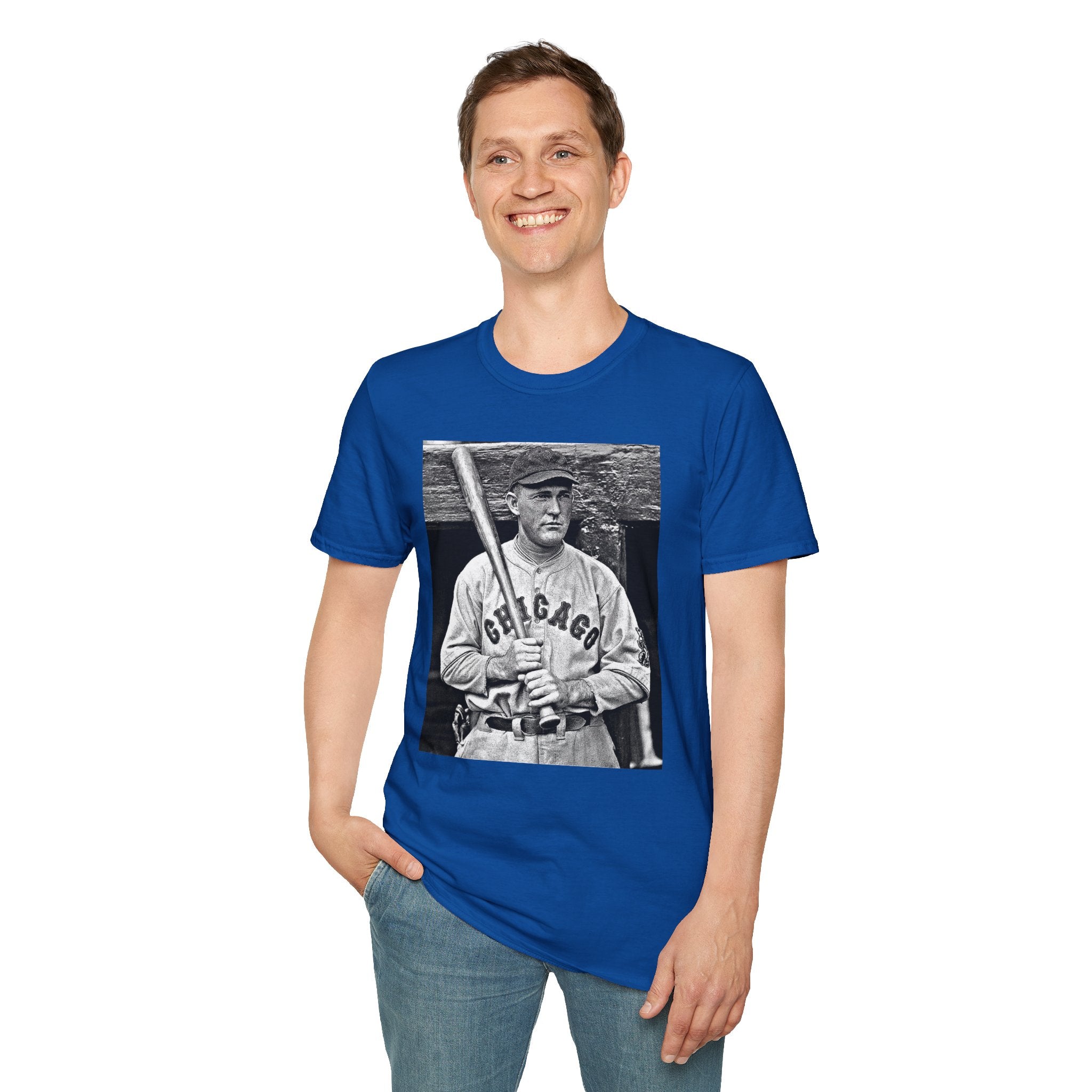 Vintage Cricket Player Photo T-Shirt — Retro Sports Tee