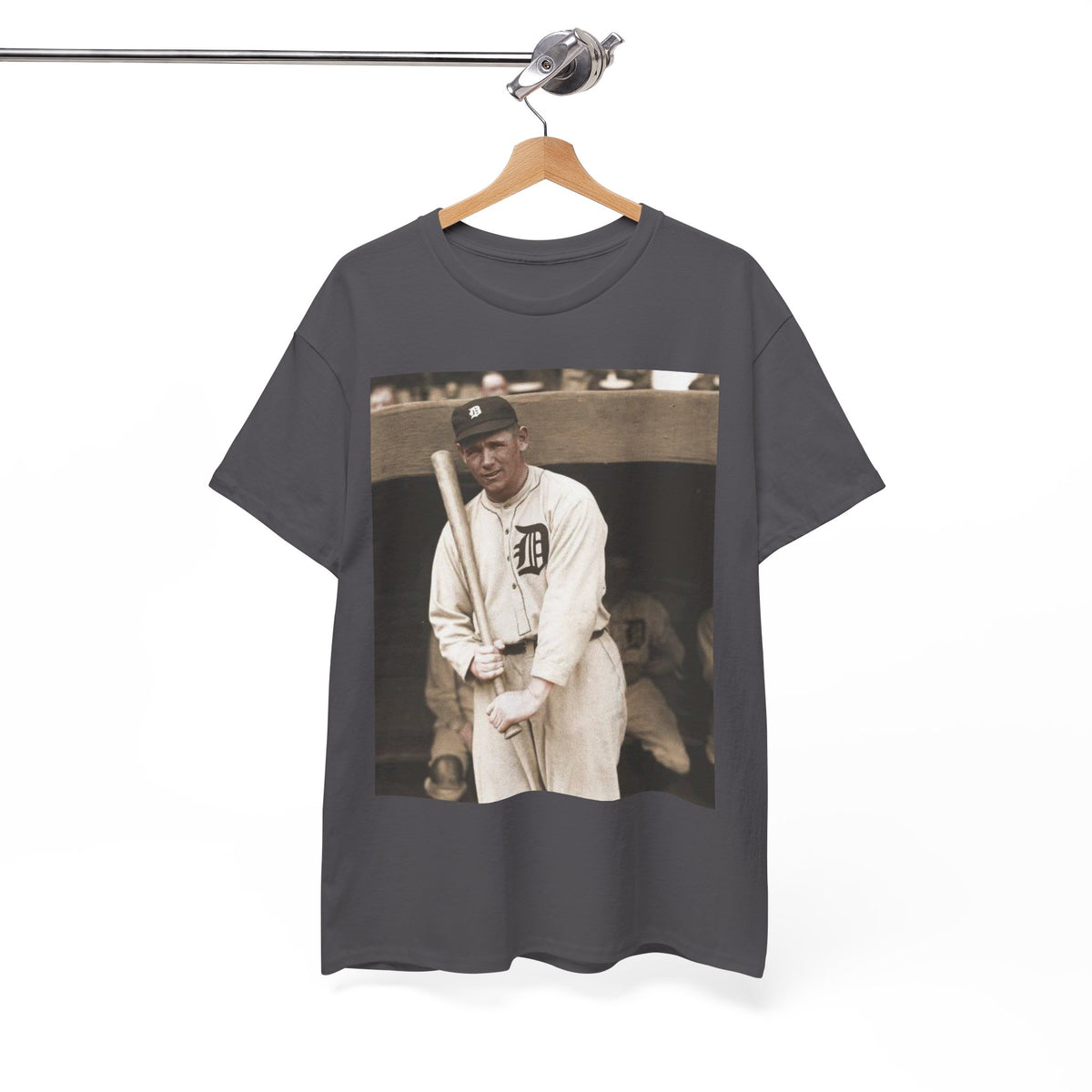 Vintage Detroit Baseball Photo T-Shirt — Retro Sports Legend Graphic Tee
