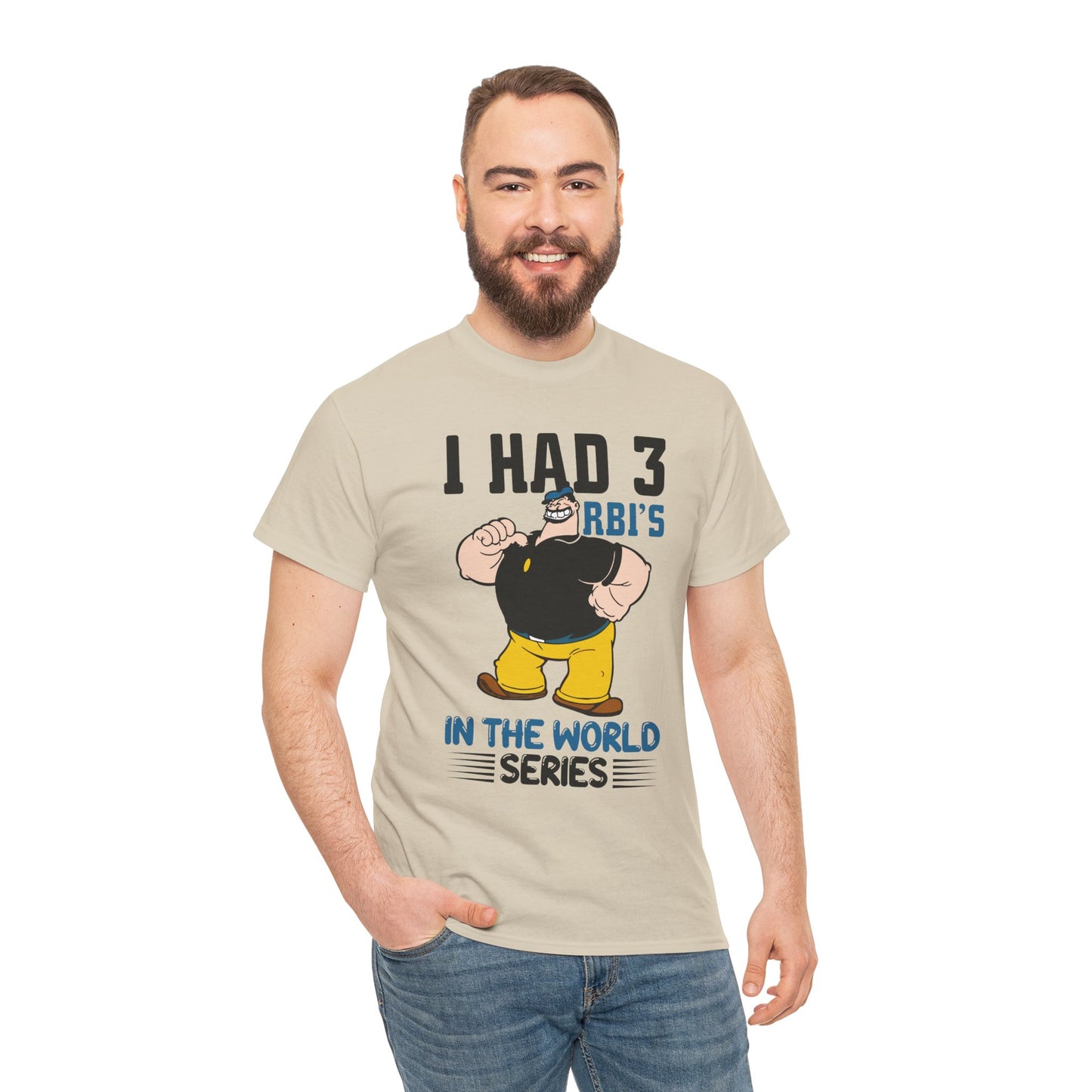 I Had 3 RBIs In the World Series Shirt - Funny Baseball Fan Graphic Tee