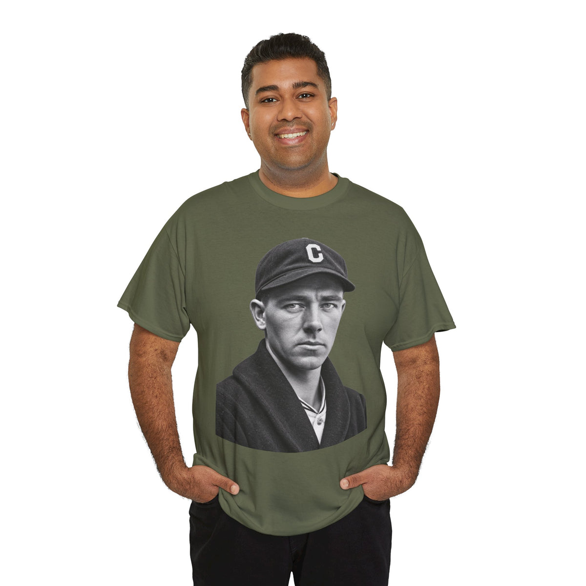 Vintage Baseball Player Portrait Tee