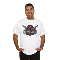 Red Revolver Graphic Tee — Retro Western Guns Logo T-Shirt