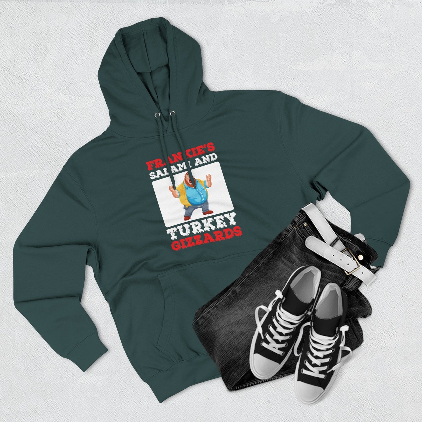 Frankie's Gizzards Hoodie — Funny Retro Character Pullover
