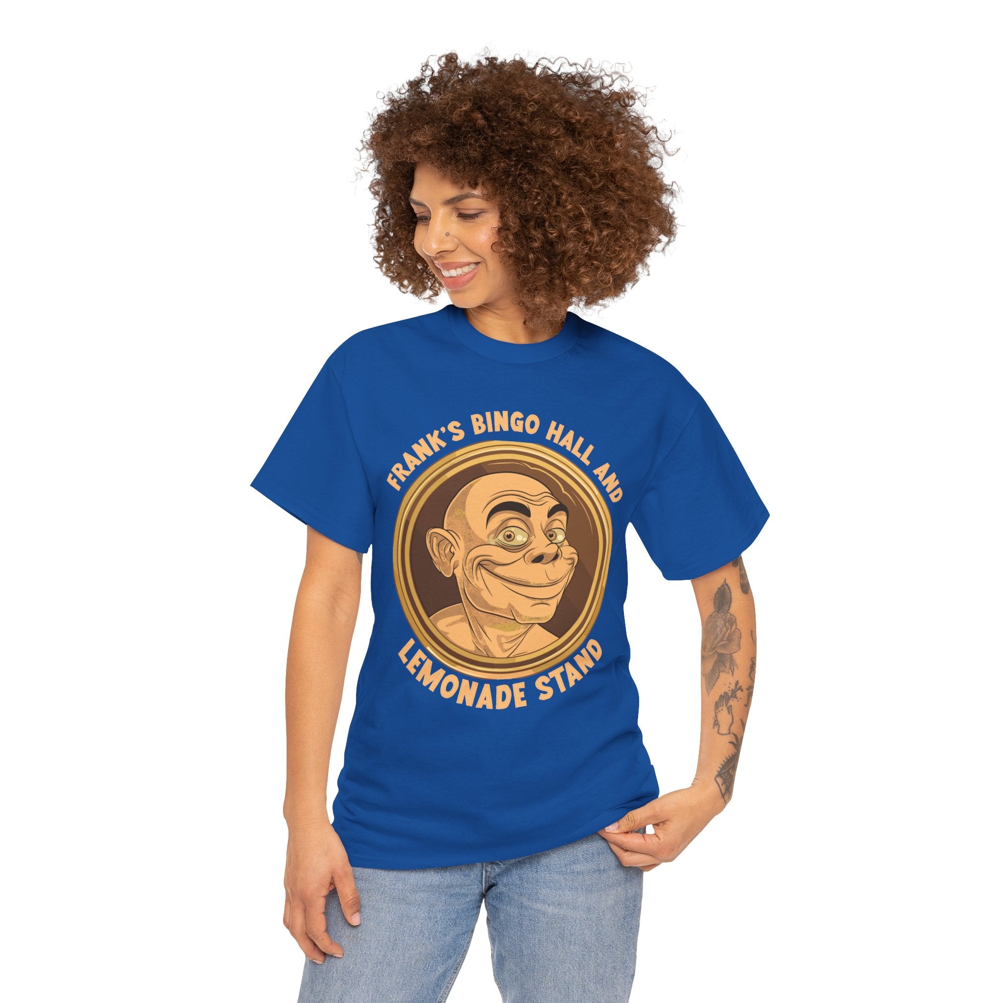 Frank’s Bingo Hall and Lemonade Stand T‑Shirt — Funny Bingo Hall Tee