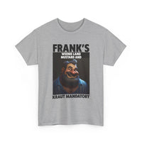 Graphic Tee — "Frank's Weenie Land Mustard and Kraut Mandatory" Retro Character T-Shirt