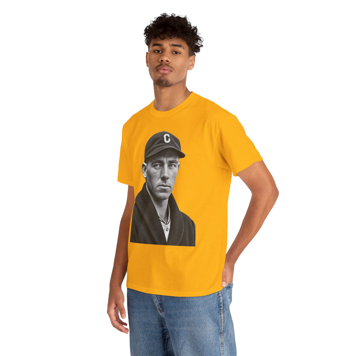Vintage Baseball Player Portrait Tee