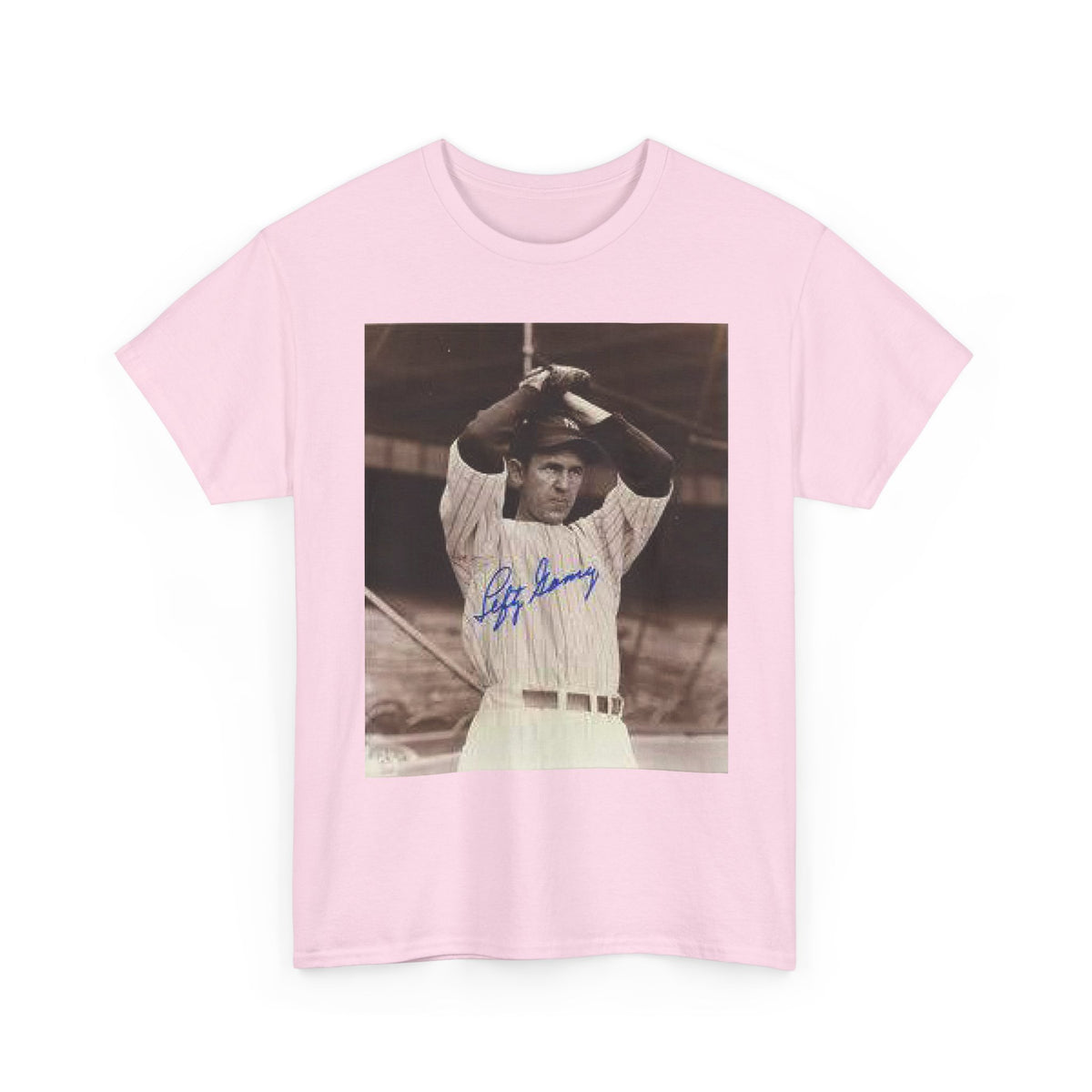 Vintage Babe Ruth Signed Photo T-Shirt — Retro Baseball Autograph Graphic Tee