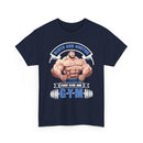 Gym T-Shirt — "Strong & Unstoppable: Built by the Gym" Muscle Fitness Tee