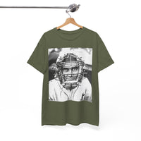 Vintage Baseball Catcher Portrait T-Shirt – Sports Tee