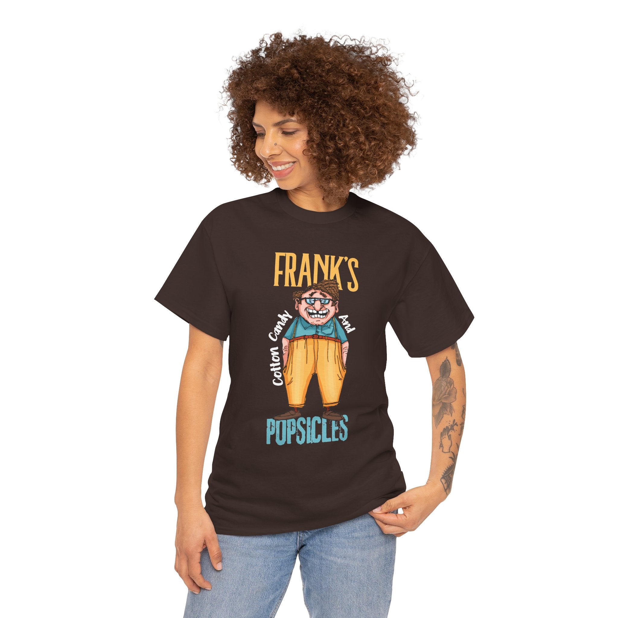Frank's Cotton Candy & Popsicles T-Shirt – Funny Retro Cartoon Graphic Tee