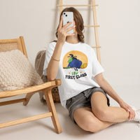 Witch Broom Tee — "I Fly First Class" Funny Halloween T‑Shirt