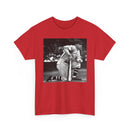 Vintage Baseball Photo T-Shirt – Classic Kneeling Player Graphic Tee