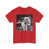 Vintage Baseball Photo T-Shirt – Classic Kneeling Player Graphic Tee