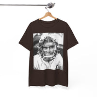 Vintage Baseball Catcher Portrait T-Shirt – Sports Tee