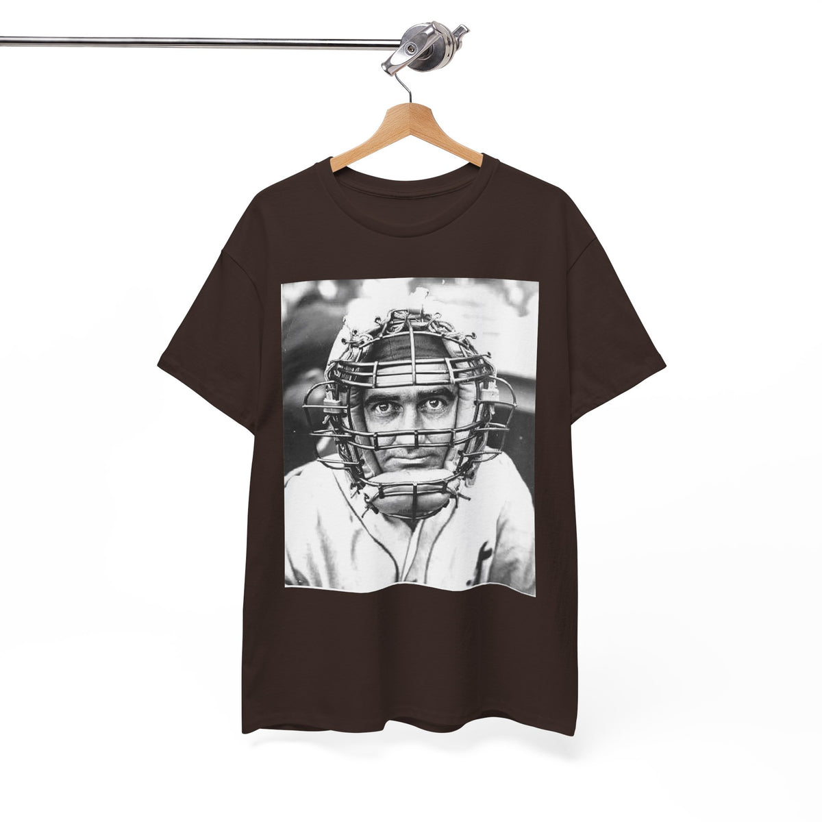 Vintage Baseball Catcher Portrait T-Shirt – Sports Tee