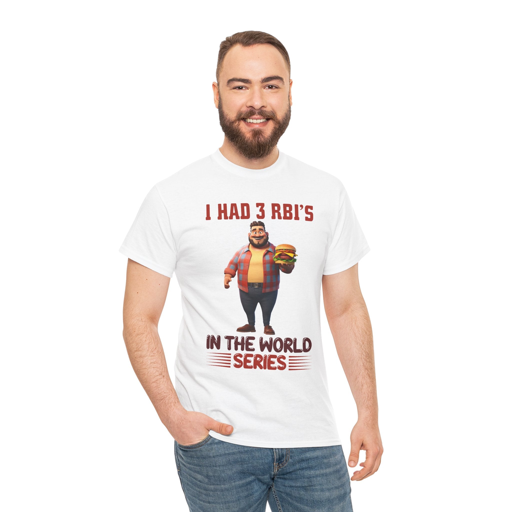 Baseball T‑Shirt — "I Had 3 RBI's in the World Series" Funny Fan Tee