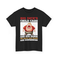 Funny 'Big Dick's Child Care' Graphic Tee — Novelty Dad Humor T-Shirt