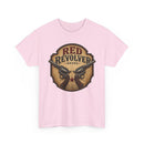 Red Revolver Graphic T-Shirt — Retro Western Guns Emblem