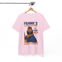 Frank’s Weenie Factory T-Shirt — "We Have the Wurst Weenies" Cartoon Tee