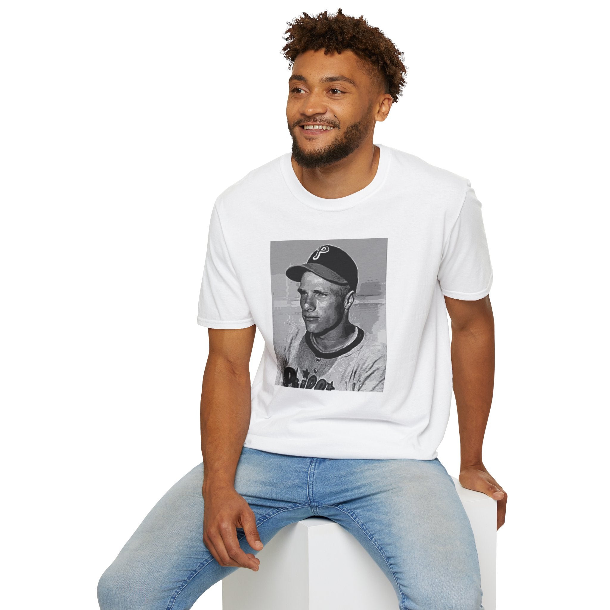 Vintage Philadelphia Phillies Baseball T‑Shirt — Retro Player Portrait