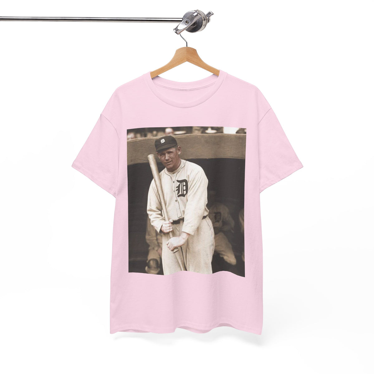 Vintage Detroit Baseball Photo T-Shirt — Retro Sports Legend Graphic Tee