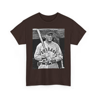 Vintage Chicago Baseball Photo T-Shirt — Retro Black & White Player Legend Tee