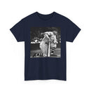 Vintage Baseball Photo T-Shirt – Classic Kneeling Player Graphic Tee