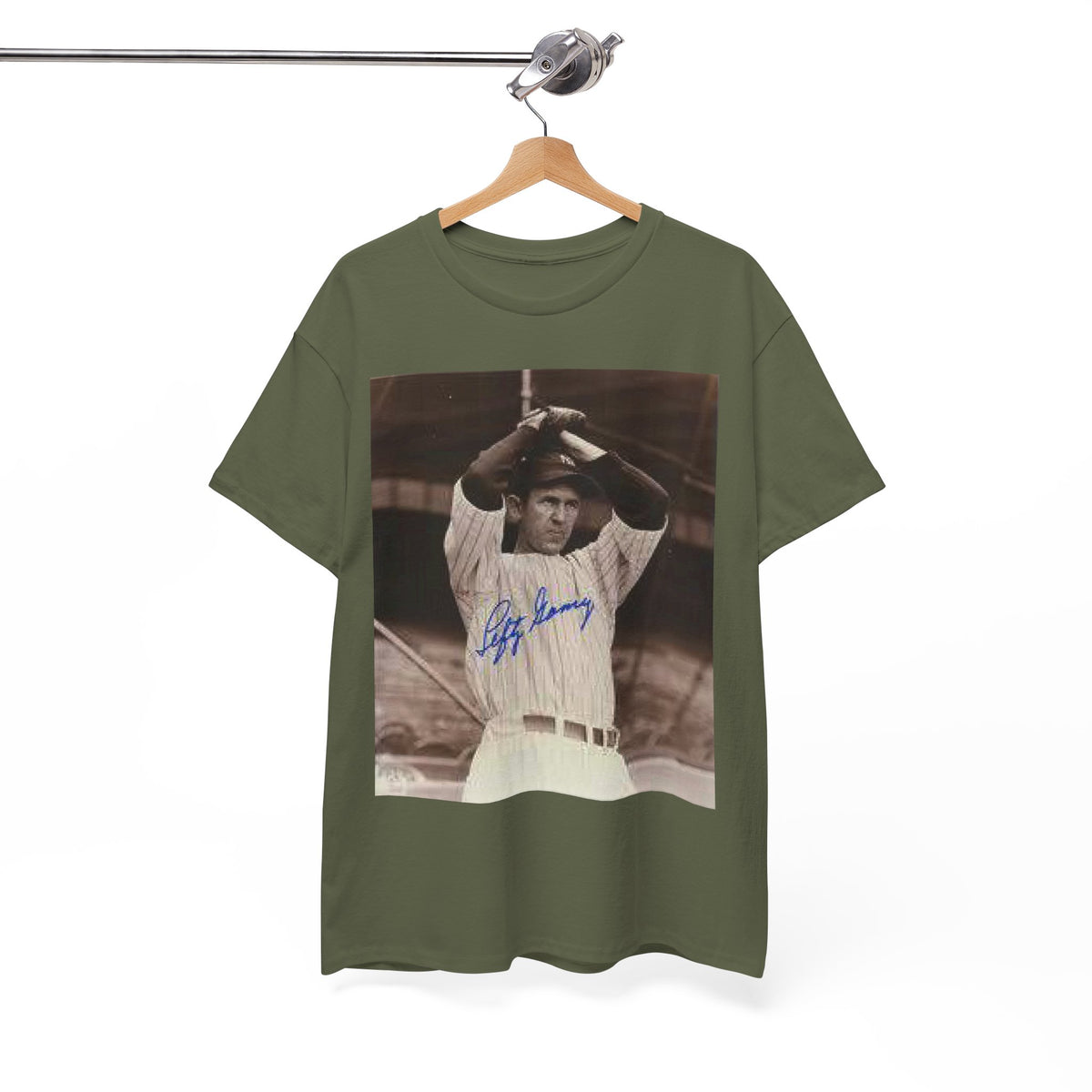 Vintage Babe Ruth Signed Photo T-Shirt — Retro Baseball Autograph Graphic Tee