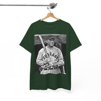 Vintage Chicago Baseball Photo T-Shirt — Retro Black & White Player Legend Tee