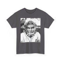 Vintage Baseball Catcher Portrait T-Shirt – Sports Tee