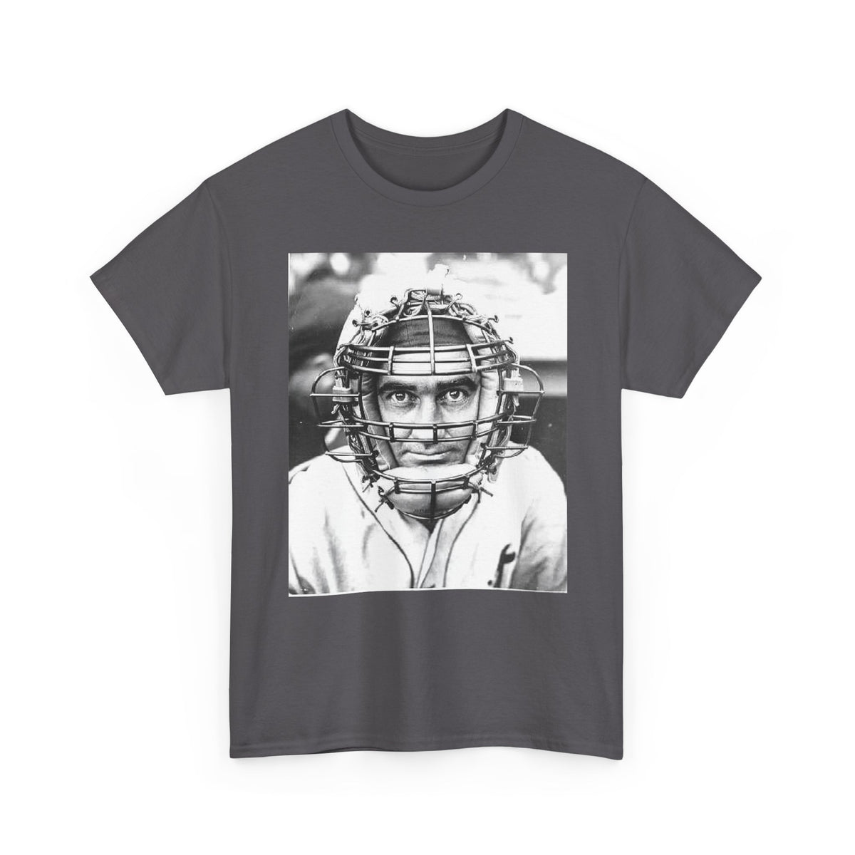 Vintage Baseball Catcher Portrait T-Shirt – Sports Tee