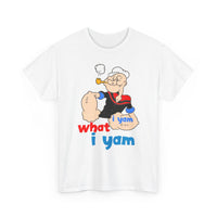 Popeye "I Yam What I Yam" Graphic Tee — Retro Cartoon Sailor Humor T-Shirt