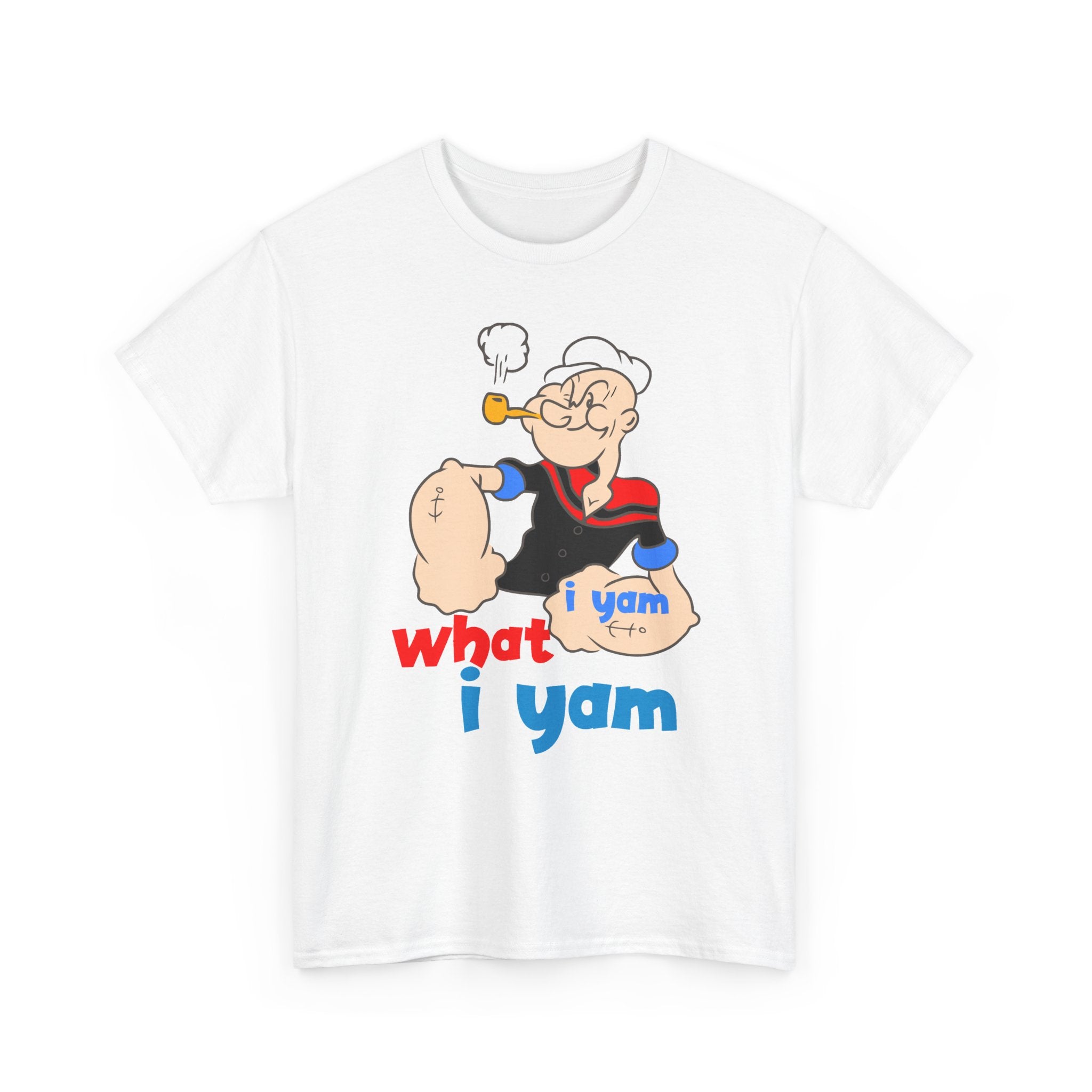 Popeye "I Yam What I Yam" Graphic Tee — Retro Cartoon Sailor Humor T-Shirt