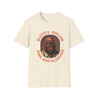 T-Shirt — "Bluto's Roller" Vintage Cartoon Portrait Tee (Rink & Slushies)