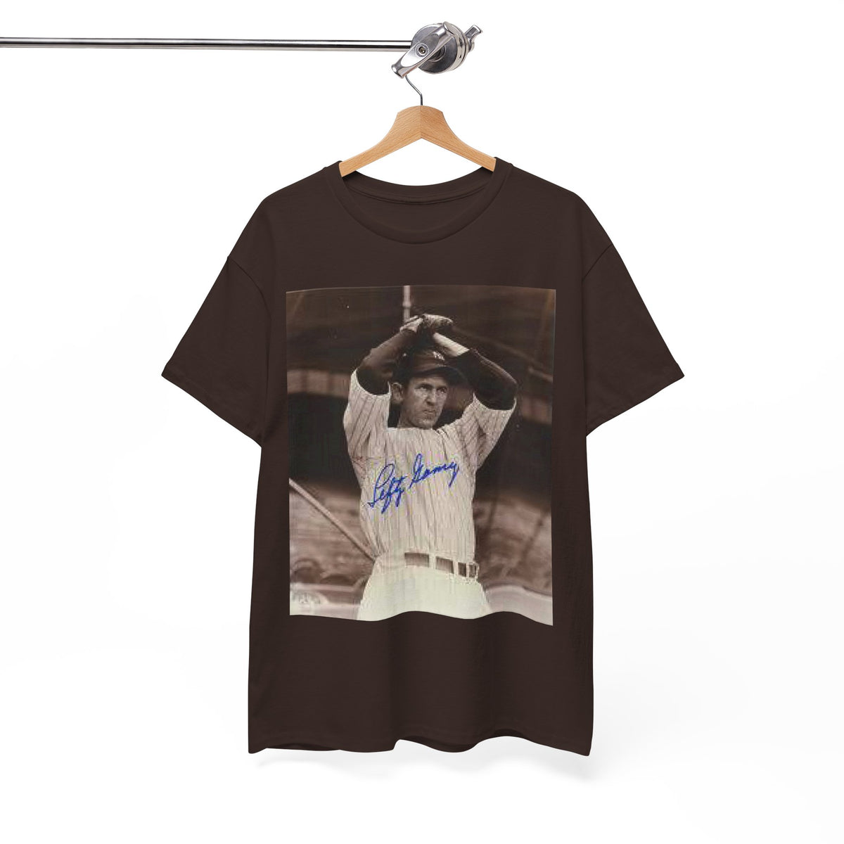 Vintage Babe Ruth Signed Photo T-Shirt — Retro Baseball Autograph Graphic Tee