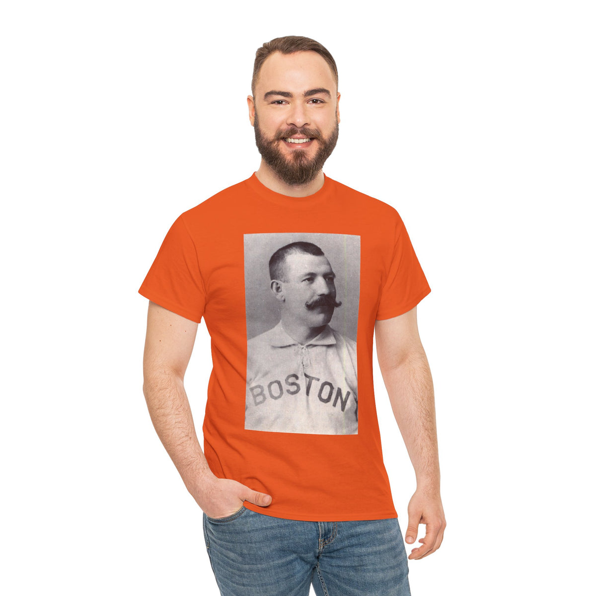 Vintage Boston Baseball Portrait T-Shirt – Retro Classic Baseball Graphic Tee