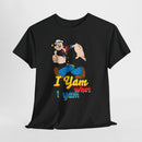 Retro Cartoon 'I Yam What I Yam' Graphic Tee