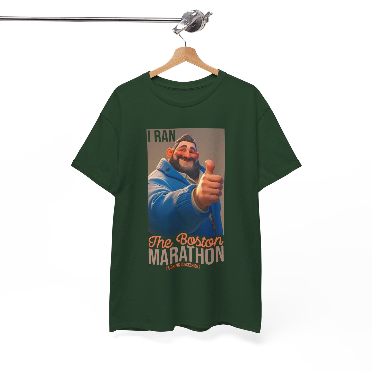 I Ran the Boston Marathon Drink Concession — Funny Marathon Humor T-Shirt