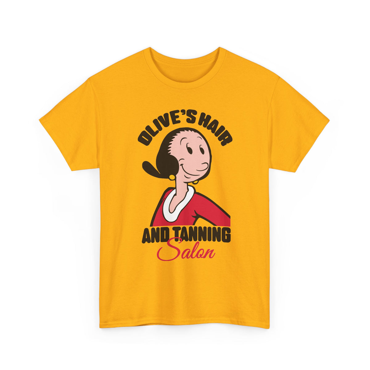 Olive’s Hair & Tanning Salon T-Shirt — Vintage Olive Oyl Cartoon Tee