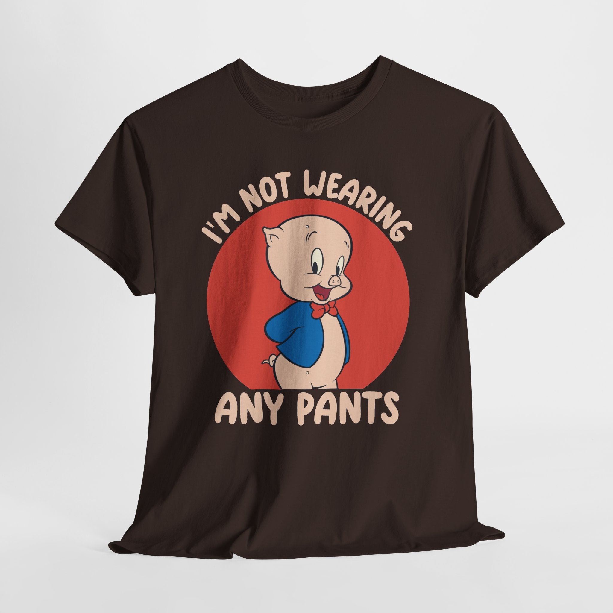 Cartoon Porky Pig “I’m Not Wearing Any Pants” Graphic Tee