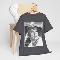 Vintage Baseball Portrait T-Shirt – Classic Retro Player Tee