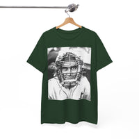 Vintage Baseball Catcher Portrait T-Shirt – Sports Tee