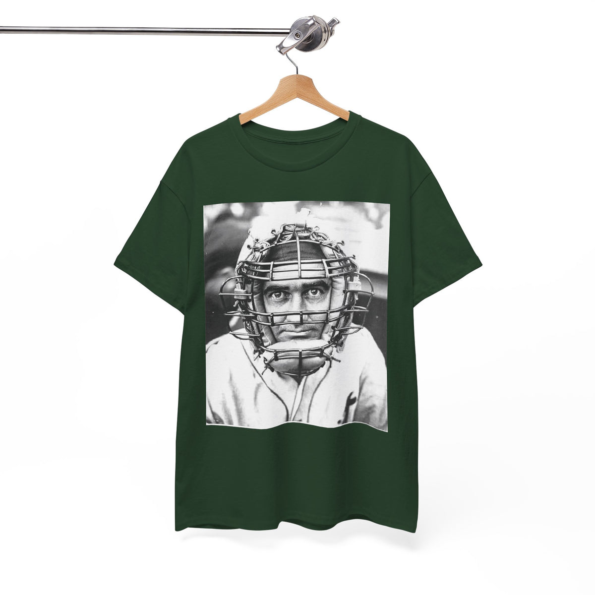 Vintage Baseball Catcher Portrait T-Shirt – Sports Tee