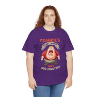 Frankie's Kraut Wurst Funny Graphic Tee — "Just Add Mustard" Novelty T-Shirt