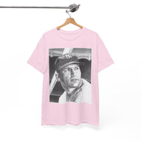 Vintage Baseball Portrait T-Shirt – Classic Retro Player Tee