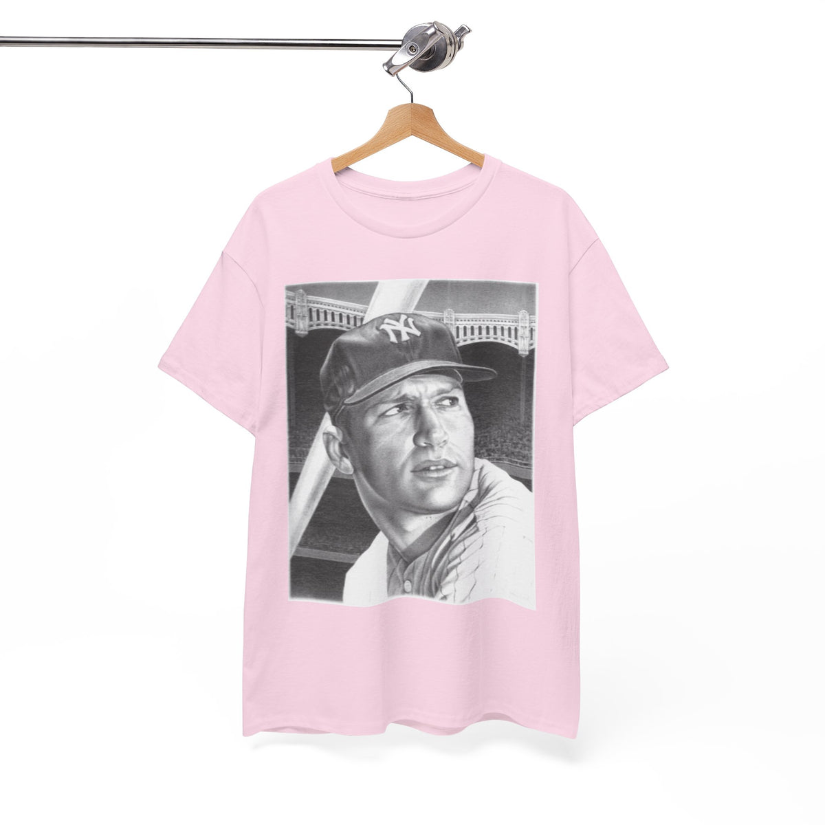 Vintage Baseball Portrait T-Shirt – Classic Retro Player Tee
